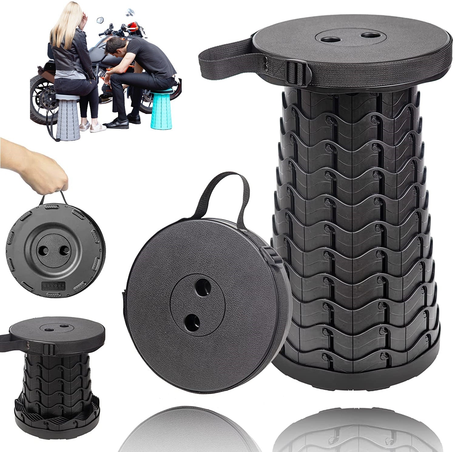 Retractable Folding Stool Lightweight Seat for Travel