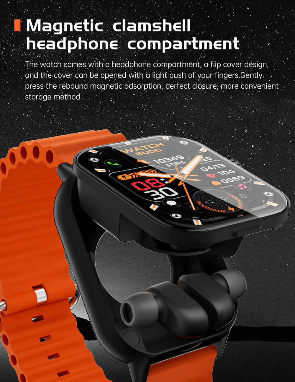 Hepu 2-in-1 Smartwatch – Fitness & Lifestyle Tracker